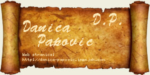 Danica Papović vizit kartica